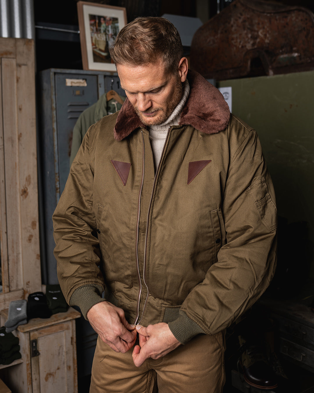 1945 B15 Flight Jacket - Olive