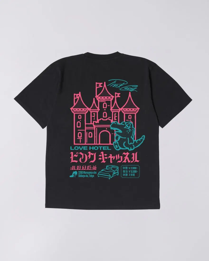 PINK CASTLE T - SHIRT - Black - Raw Denim