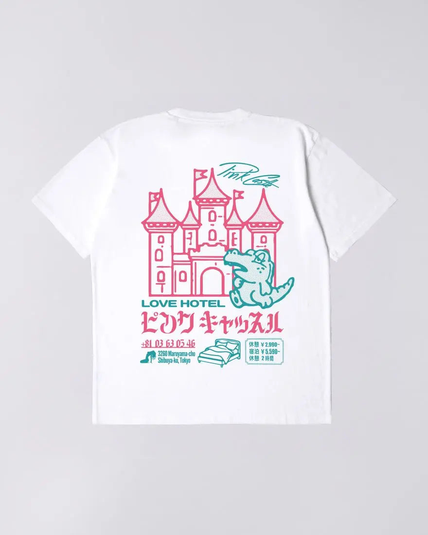 PINK CASTLE T - SHIRT - White - Raw Denim