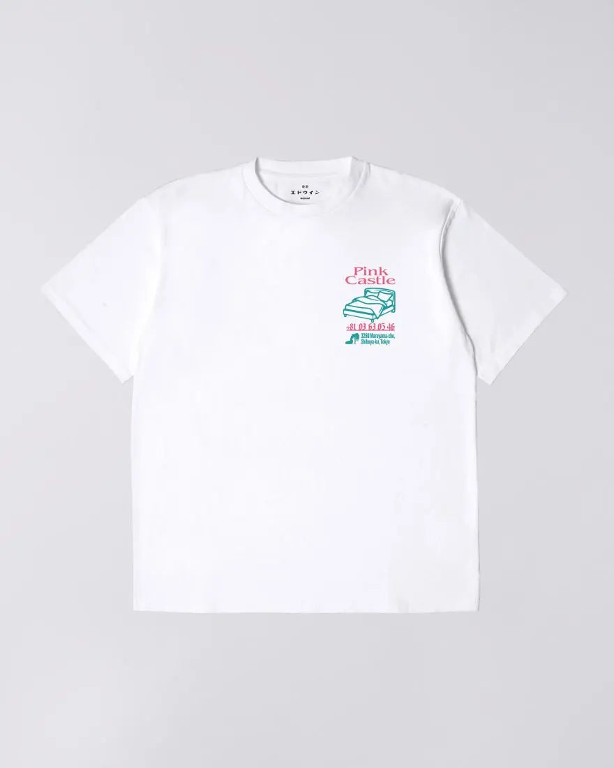 PINK CASTLE T - SHIRT - White - Raw Denim