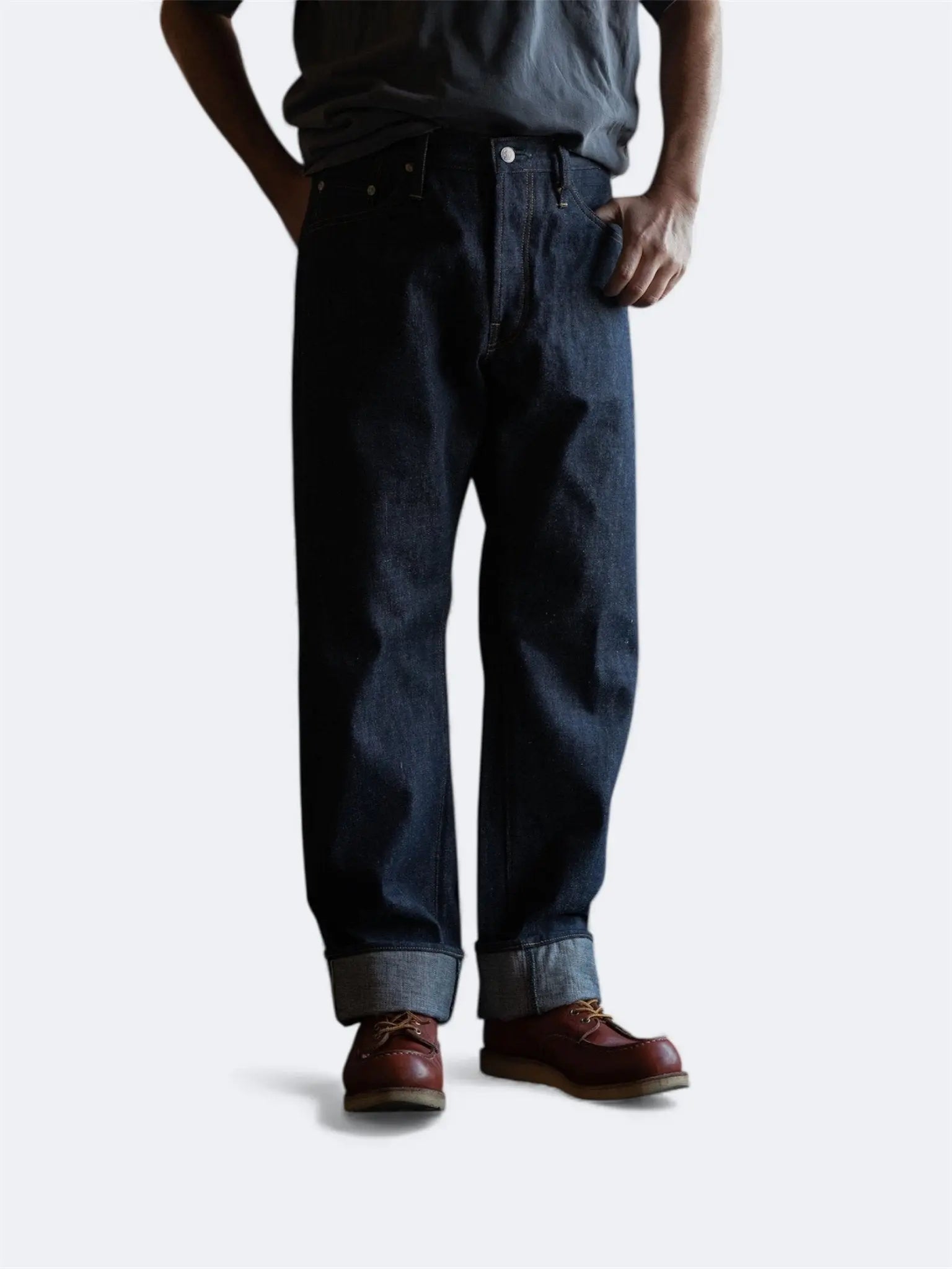 R008 (000W) RARE JEANS / Straight - Raw Denim