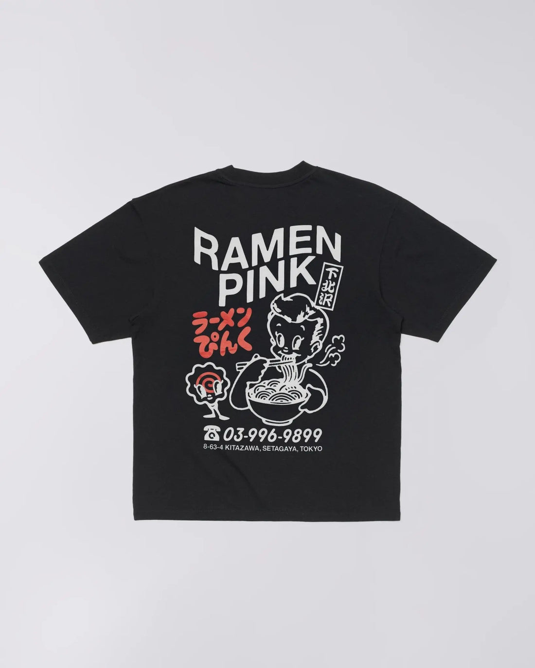 RAMEN PINK T - SHIRT - Black - Raw Denim
