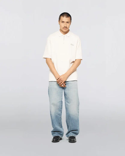 RICK POLO KNIT SS - Blue / Light Grey - Raw Denim