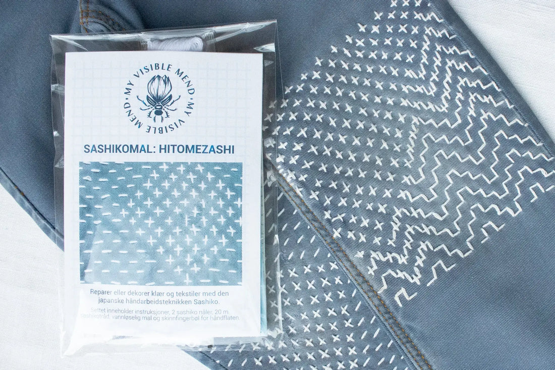 Sashiko sett: Hitomezashi - Raw Denim
