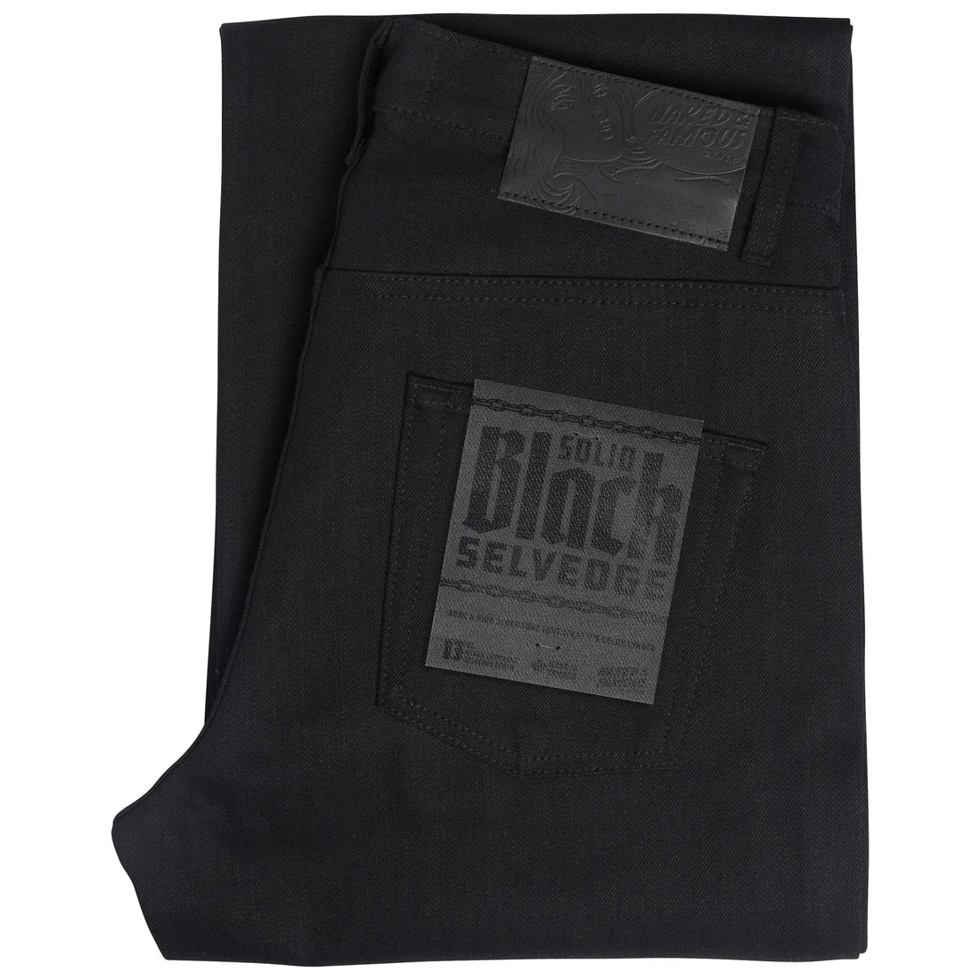 SOLID BLACK - Strong Guy - 13 oz - Raw Denim