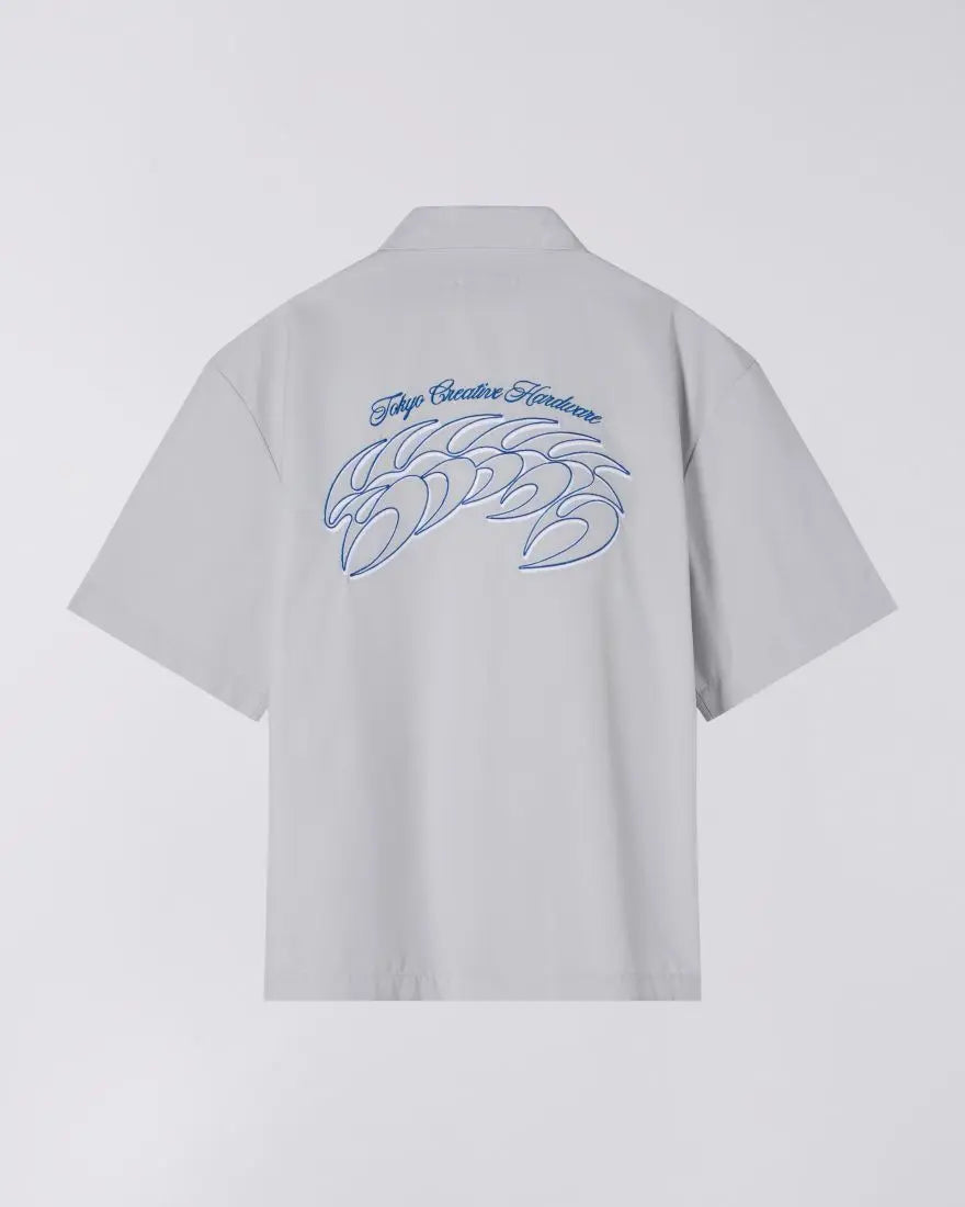 Staff Uniform Shirt Ss - Pale Grey - EDWIN - Raw Denim