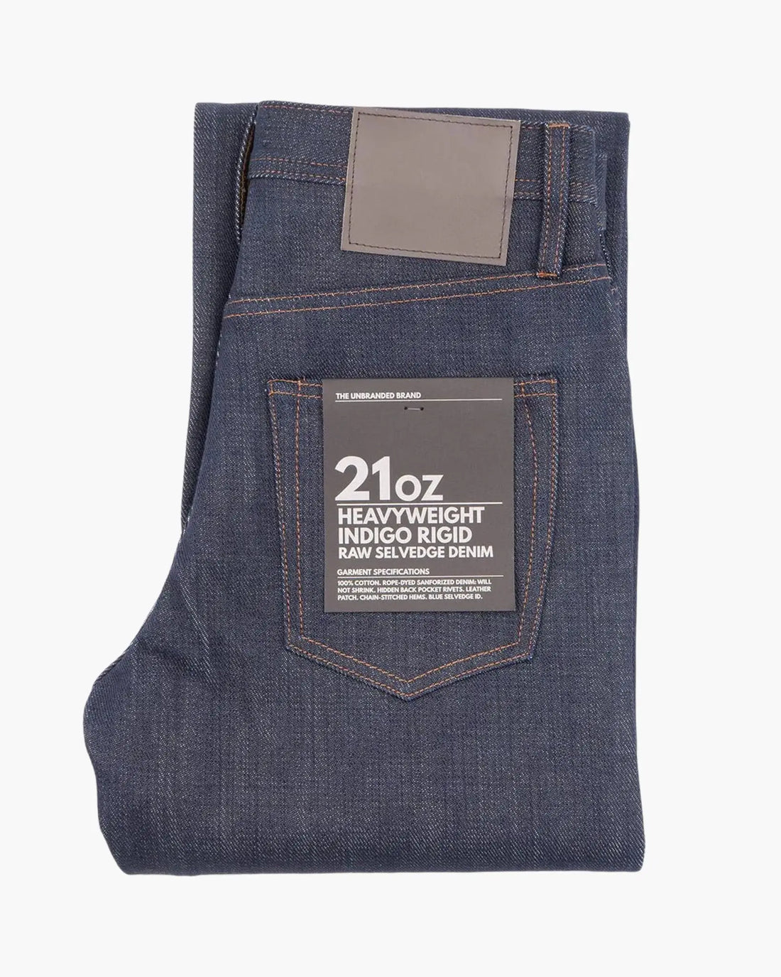 UB721 Indigo Selvedge Denim - Wide Fit 21oz - Raw Denim