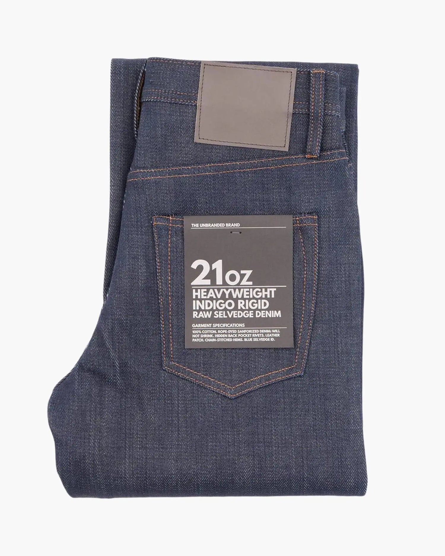 UB721 Indigo Selvedge Denim - Wide Fit 21oz - Raw Denim