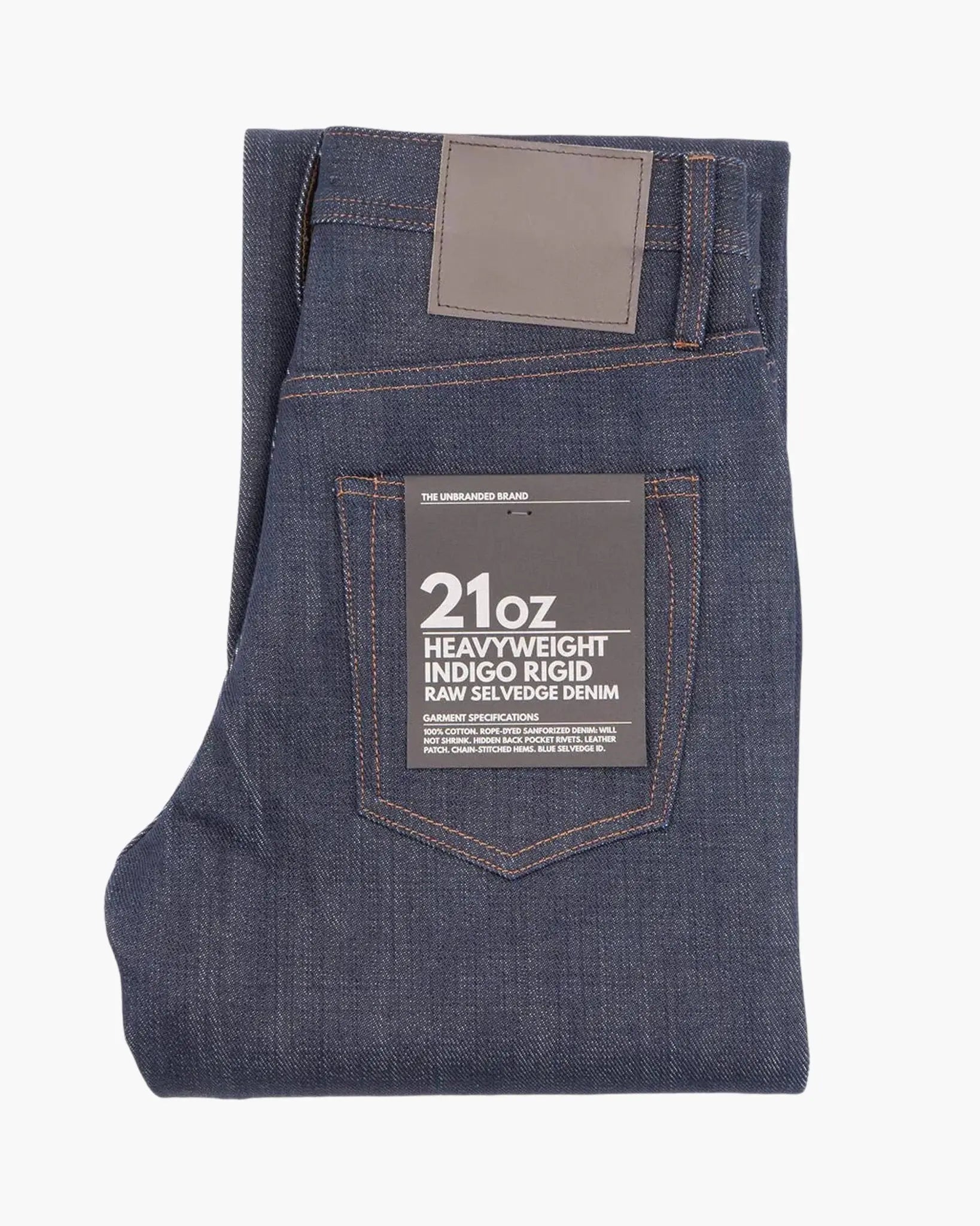 UB721 Indigo Selvedge Denim - Wide Fit 21oz - Raw Denim