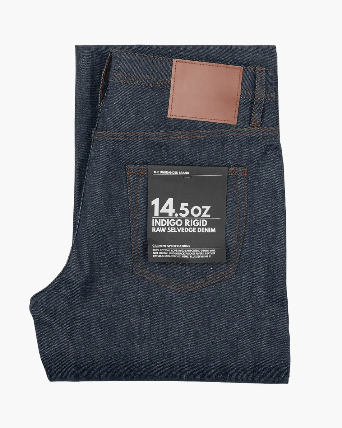 UB701 Indigo Rigid Raw Selvedge Denim - Wide Fit 14.5 oz - Raw Denim