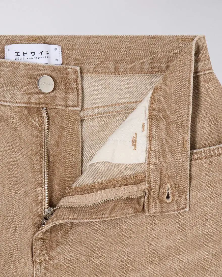 W' Cleo Short - Beige - Amber Wash - Raw Denim