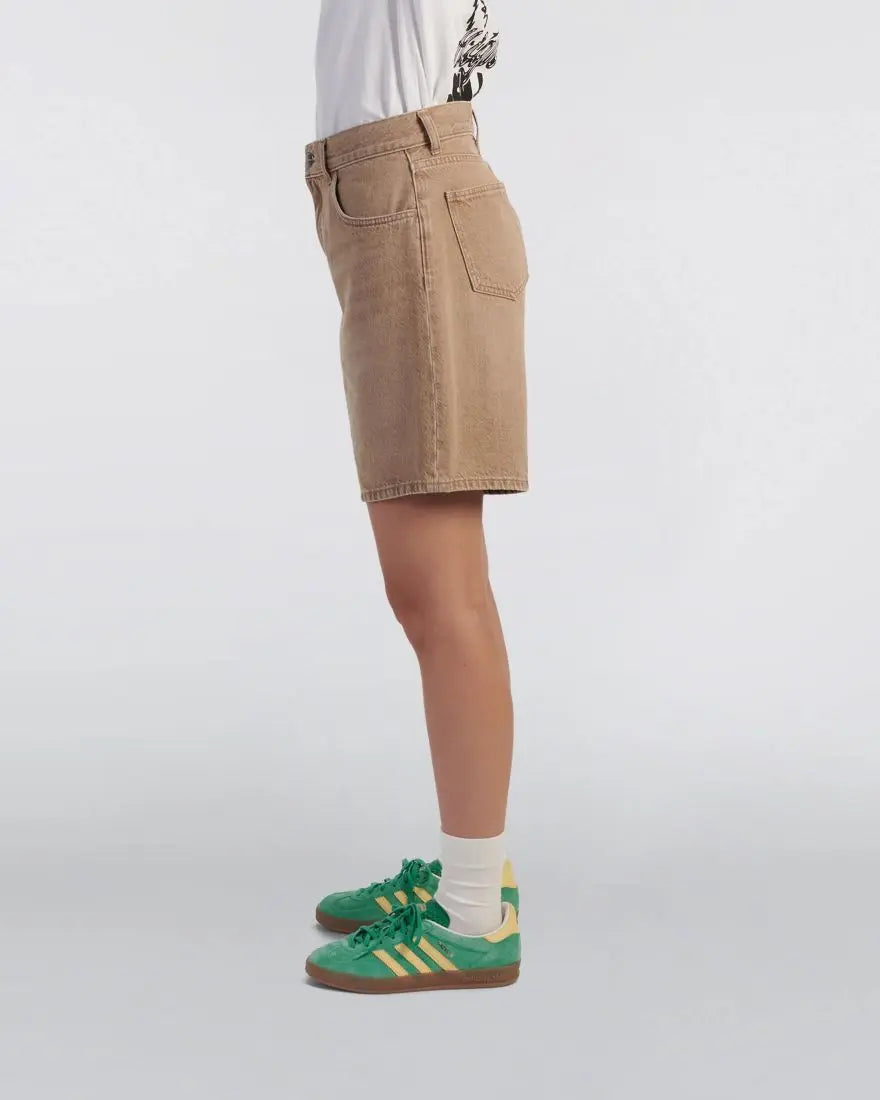 W' Cleo Short - Beige - Amber Wash - Raw Denim