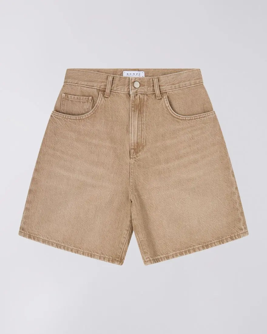 W' Cleo Short - Beige - Amber Wash - Raw Denim