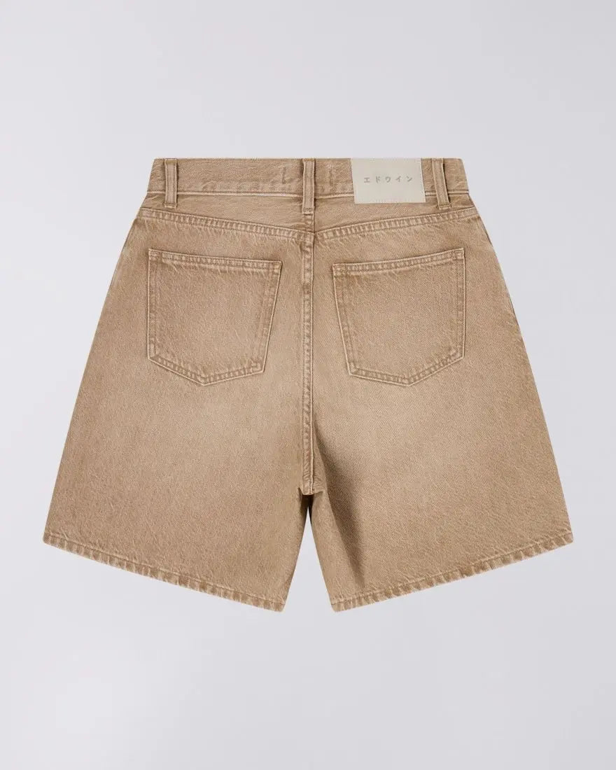 W' Cleo Short - Beige - Amber Wash - Raw Denim