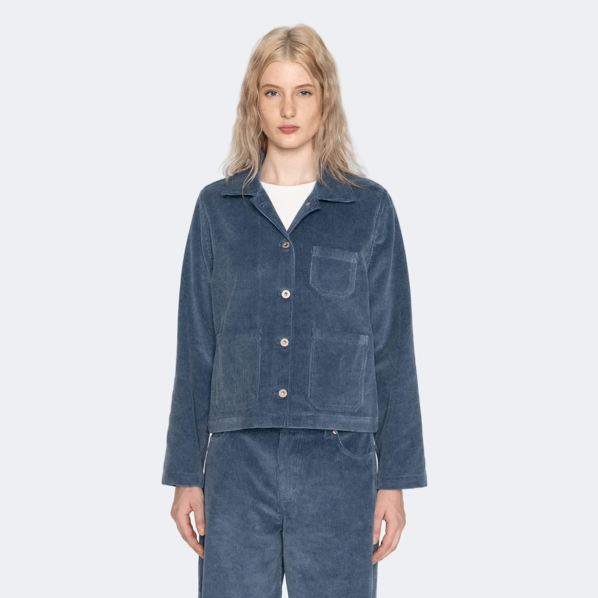 W's GRACIE JACKET - Organic Faded Corduroy - Raw Denim